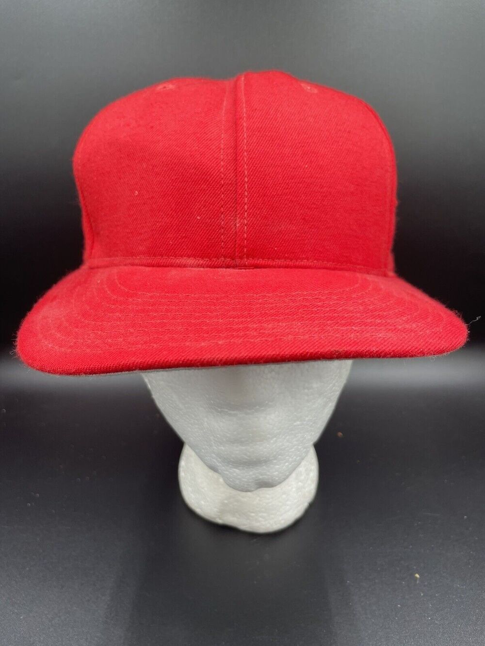 Vtg Roxxi Hat Blank Trucker Cap Red Made In USA Adjustable SnapBack Adjustable